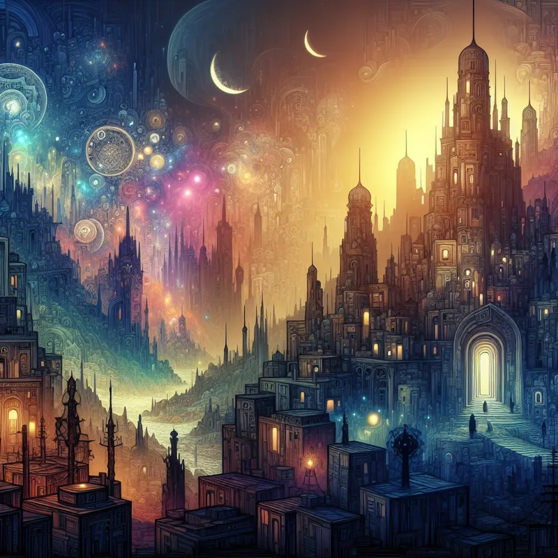Fantasy City landscape for City name generator