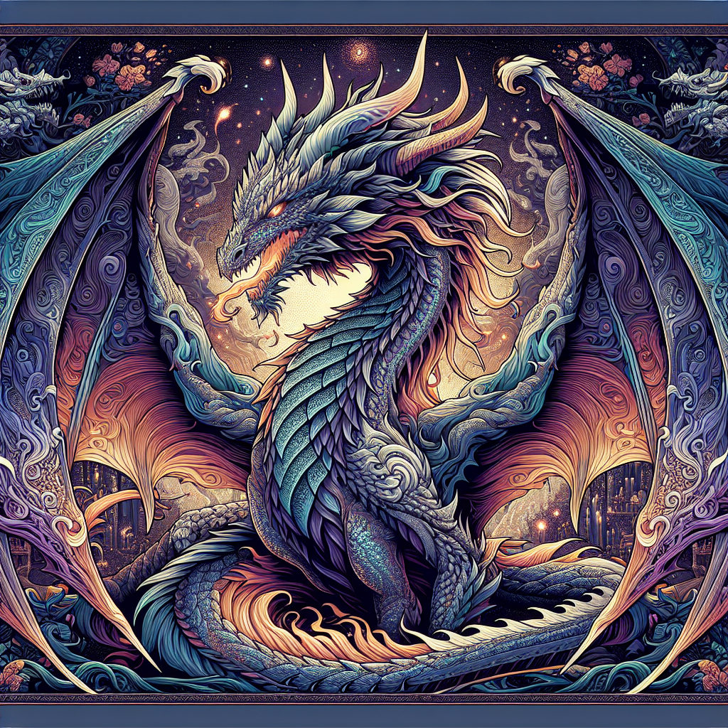 Fantasy Dragon character illustration for Dragon name generator