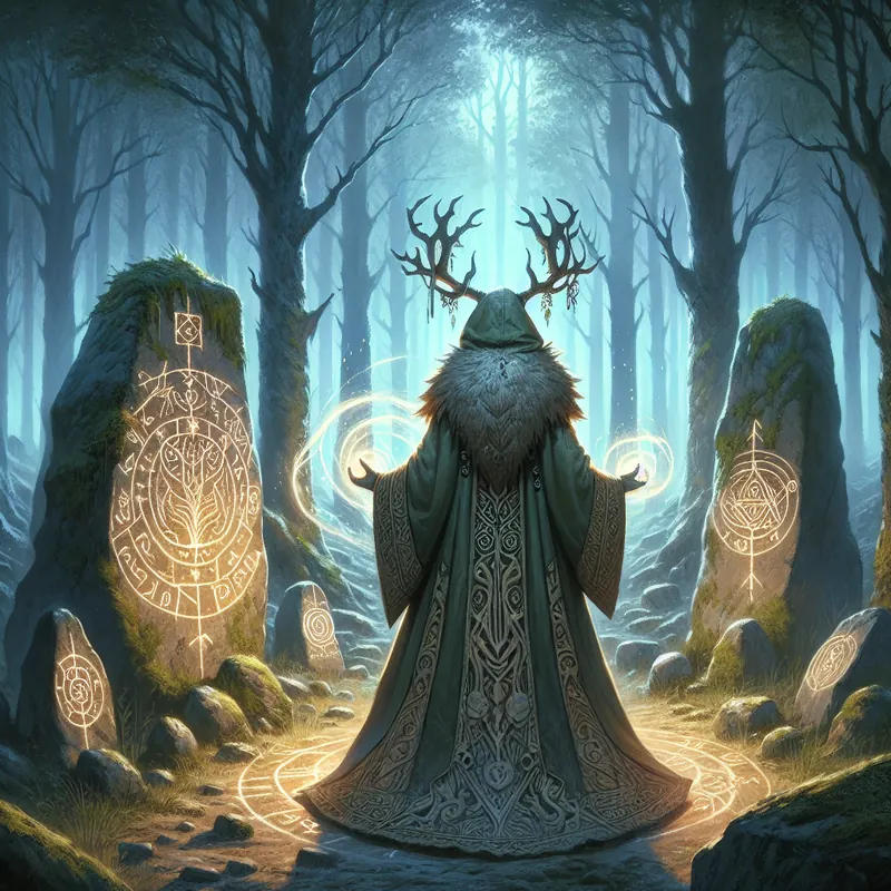 Fantasy Druid character illustration for Druid name generator