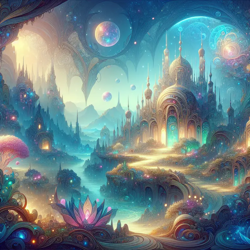 Fantasy World landscape for World name generator