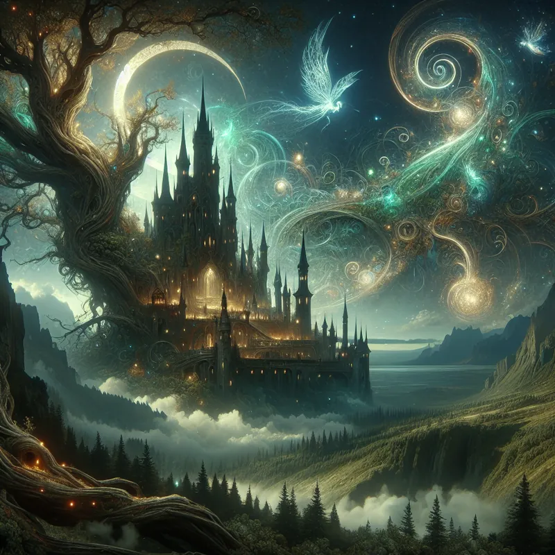 Fantasy magic illustration for the magic name generators index