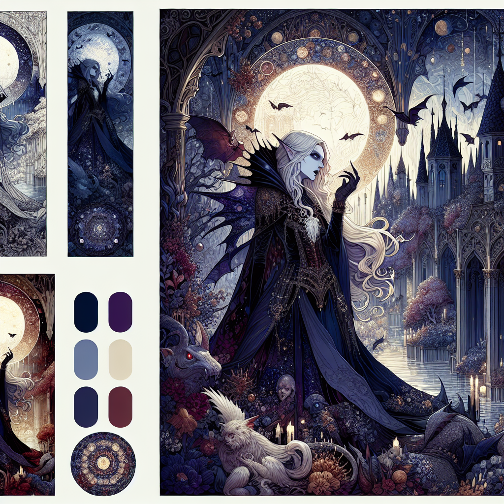 Fantasy Vampire illustration for Vampire name generator