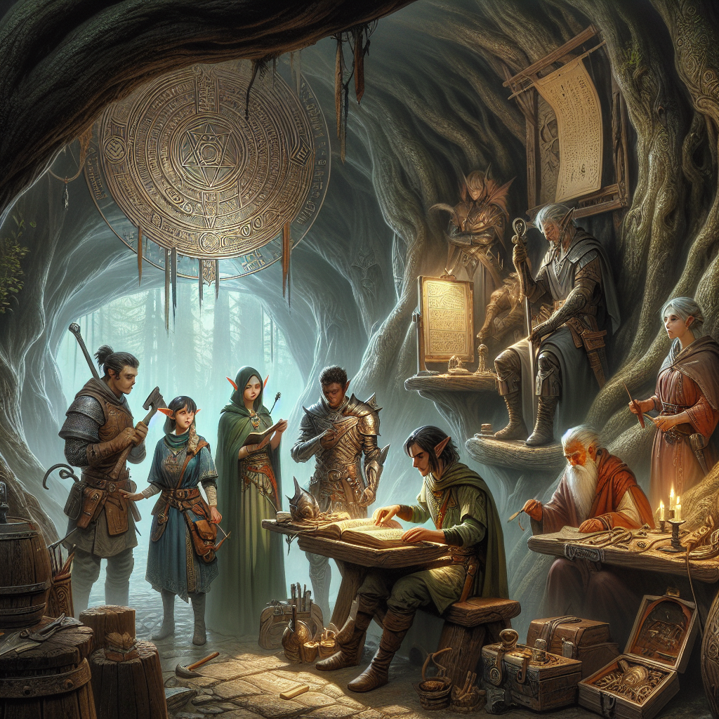 Fantasy Guild organization illustration for Guild name generator
