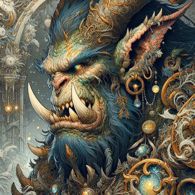 Fantasy Orc character illustration for Orc name generator